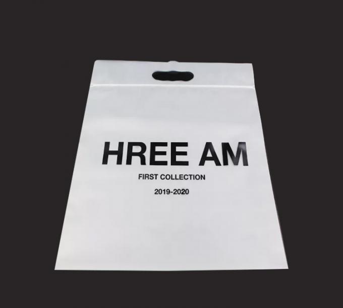 Custom Printing Eco-Friendly Resealable Plastic Ziplock Bags With Handle For Clothes Packaging Bags Με χερούλι για ρούχα 1