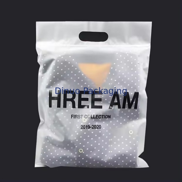 Custom Printing Eco-Friendly Resealable Plastic Ziplock Bags With Handle For Clothes Packaging Bags Με χερούλι για ρούχα