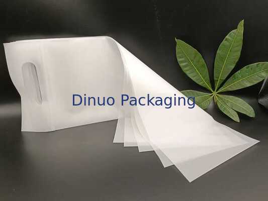 Ανθεκτικές στην υγρασία και ανθεκτικές σακούλες με φερμουάρ CPE με ματ φινίρισμα και λαβή για τρόφιμα και μικροαντικείμενα