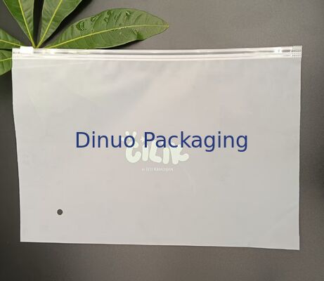 Φιλικό προς το περιβάλλον, ασφαλές για τρόφιμα επαναχρησιμοποιήσιμο CPE παγωμένο φερμουάρ Θήκη αποθήκευσης για έγγραφα ρούχων