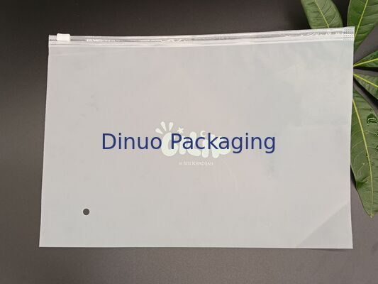 Φιλικό προς το περιβάλλον, ασφαλές για τρόφιμα επαναχρησιμοποιήσιμο CPE παγωμένο φερμουάρ Θήκη αποθήκευσης για έγγραφα ρούχων