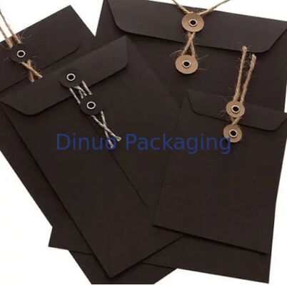 Πολυχρωματικό Twine Tie Kraft Paper Envelope Button Closure Ανθεκτικό Περιβαλλοντικά φιλικό Ανακυκλώσιμο για έγγραφα Γράμματα Εσωτερική Υπηρεσία