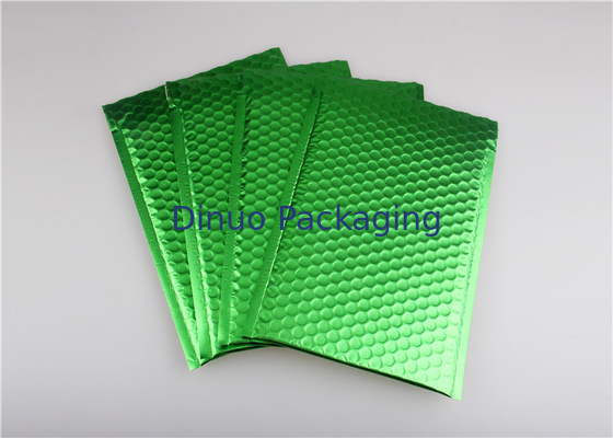 Ανοικτό πράσινο μεταλλική φυσαλίδα Mailers 265x360mm σφραγίδων τετραγώνων πλαστική αντίσταση κλονισμού #I για την προώθηση