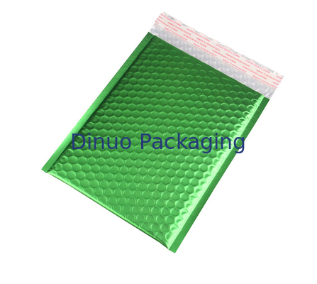 Ανοικτό πράσινο μεταλλική φυσαλίδα Mailers 265x360mm σφραγίδων τετραγώνων πλαστική αντίσταση κλονισμού #I για την προώθηση
