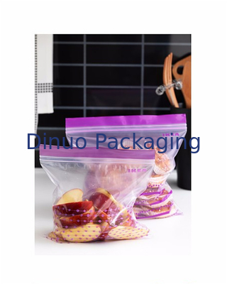Resealable πλαστικές τσάντες για τη συσκευασία τροφίμων, ZipLock τυπωμένες συνήθεια πλαστικές τσάντες