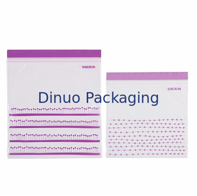 Resealable πλαστικές τσάντες για τη συσκευασία τροφίμων, ZipLock τυπωμένες συνήθεια πλαστικές τσάντες