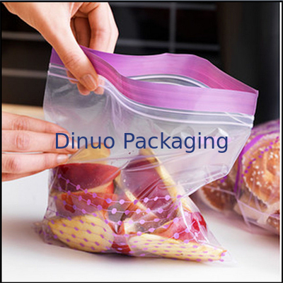 Resealable πλαστικές τσάντες για τη συσκευασία τροφίμων, ZipLock τυπωμένες συνήθεια πλαστικές τσάντες