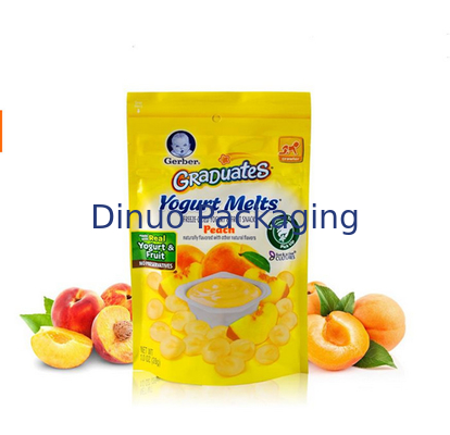 Η Resealable συνήθεια κλειδαριών τύπωσε τις σακούλες στάσεων επάνω, πλαστικές τσάντες συσκευασίας τροφίμων