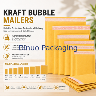 Ανθεκτικοί Kraft Bubble Mailers Κανονικό μέγεθος 7 πάχος 60 έως 180gm Περικυκλωμένοι φάκελοι Ασφαλής συσκευασία για ανάγκες αποστολής